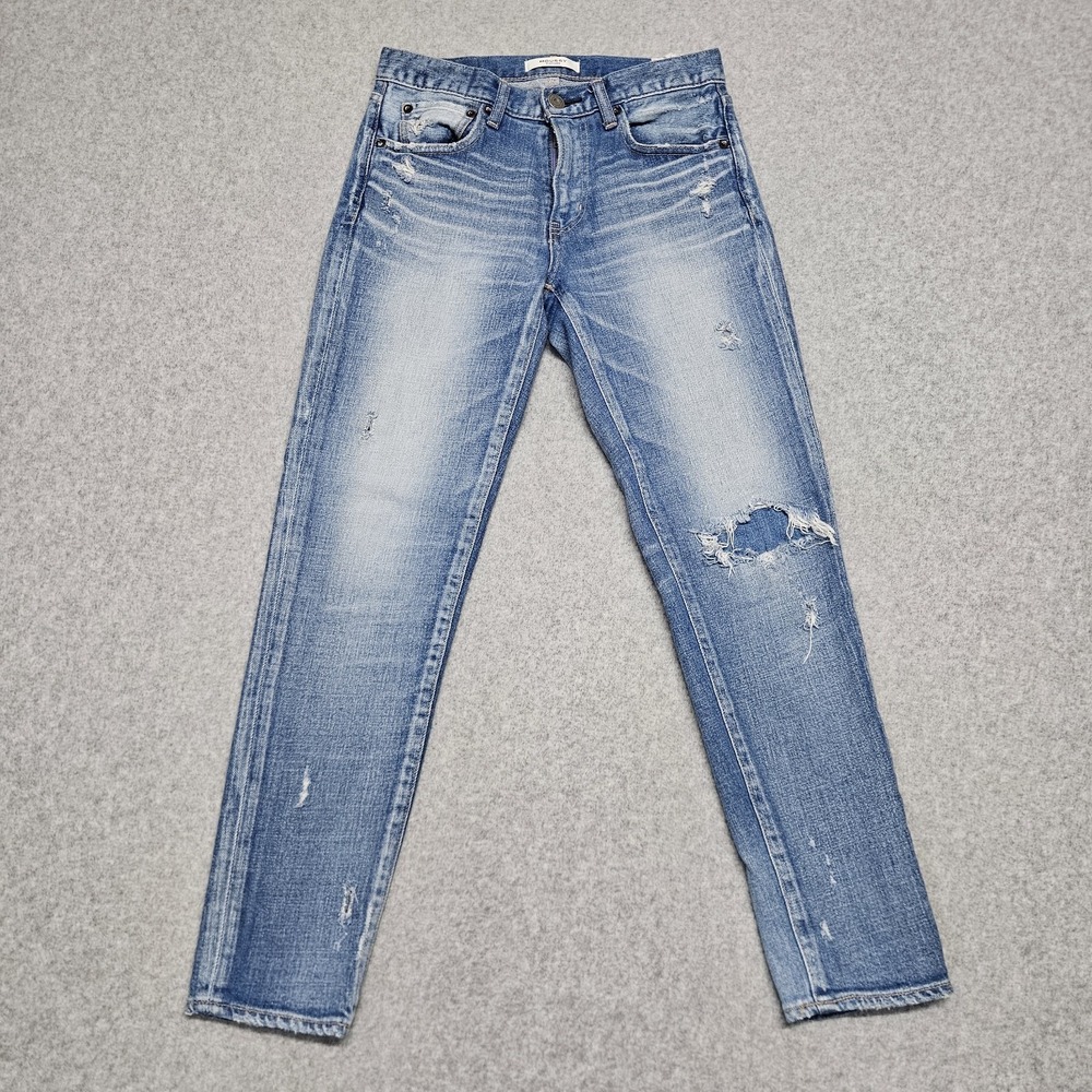 Moussy Vintage Womens Blue   Denim Jeans Size 26 Factory Distress